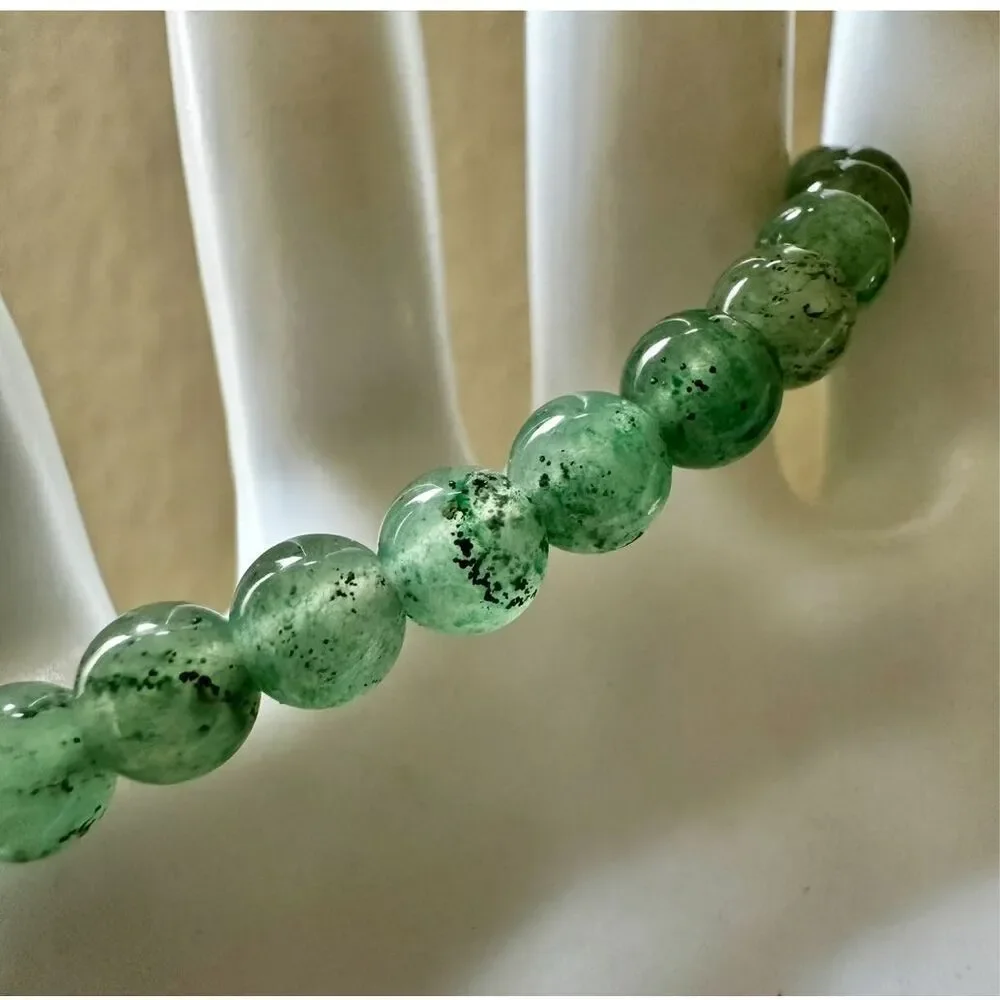 Chlorite Phantom Quartz Bead Bracelet chlorite phantom